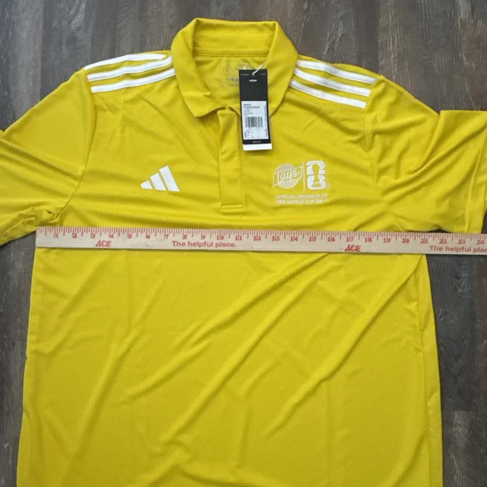 Adidas Lay's FIFA World Cup 2026 Polo Shirt Men's Large Yellow NWT